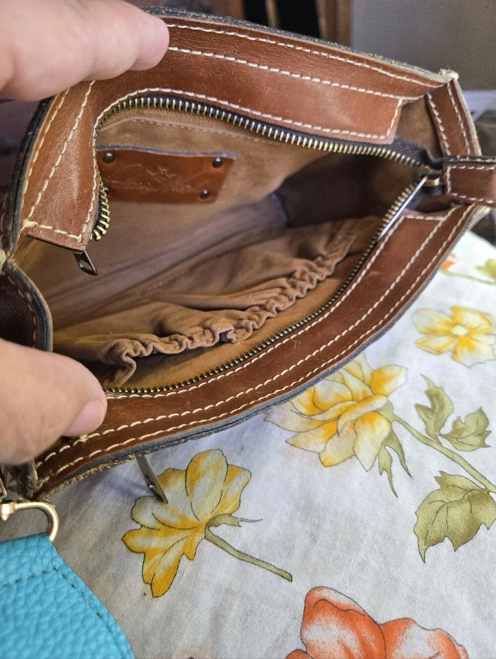 Patricia Nash Tooled Bag With Crossbody Detachable and Adjustable Strap
